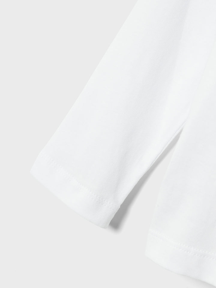 Name It Vobbo vit långärmad T-shirt barn mini unisex baströja