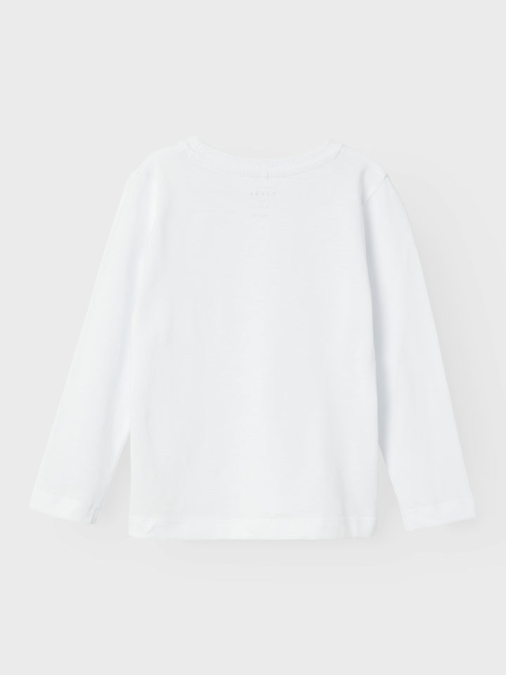 Name It Vobbo vit långärmad T-shirt barn mini unisex baströja