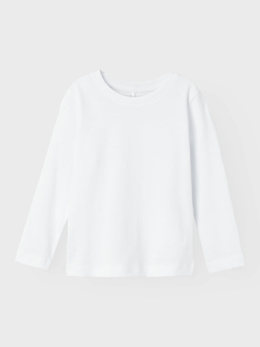 Name It Vobbo vit långärmad T-shirt barn mini unisex baströja