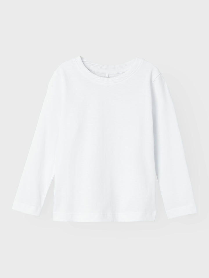Name It Vobbo vit långärmad T-shirt barn mini unisex baströja