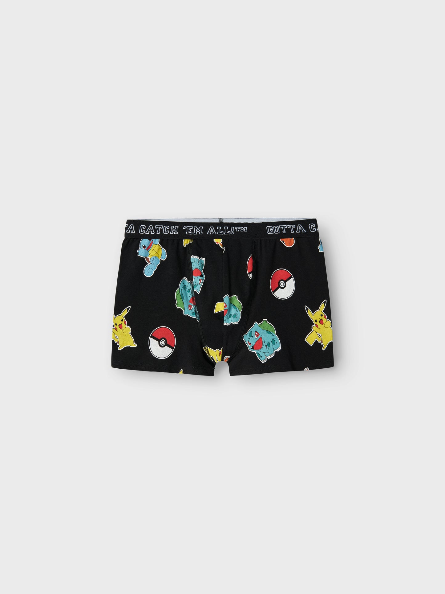 Kalsonger, boxershorts till pojke, kille med motiv av Pokemon. Jersey är ett lätt och stretchigt tyg med en mjuk yta och insida för en bekväm känsla och rörelsefrihet. Pokémon är en av de mest populära och framgångsrika underhållningsserierna i världen, som omfattar videospel, mobilappar, Pokémon Trading Card Game (TCG), animationer och filmer.

Produkttyp: Boxershorts
Extra detaljer: Resår i midjan, 2-pack
Print: Mönster upprepas över hela produktens ytan