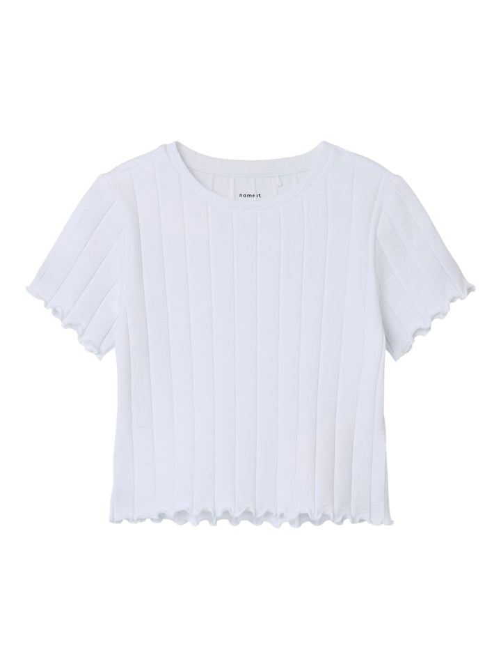 Kortärmad vit topp till tjej med bred ribb. Snygg t-shirt i ekologisk bomull från Name it.
NKFNORALINA SS CROP TOP NOOS
13231024