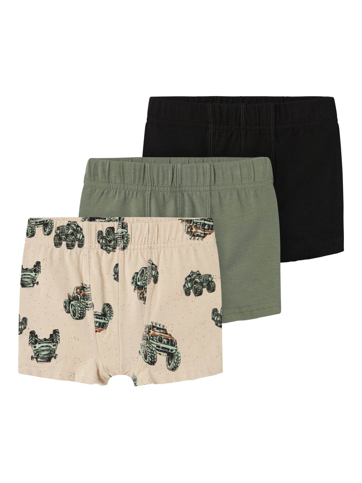 Barn kalsonger 3 pack till liten pojke. Boxershorts svart, grön och beige med bilar till kille.
NMMTIGHTS 3P PEYOTE MONSTER TRUCK NOOS
13232994