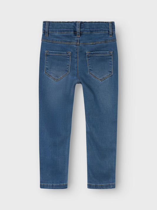 Blå jeans leggings till flicka. Stretchiga jeans i slim fit, byxor till liten tjej från Name it.
NMFSALLI SLIM DNM LEGGING 5357-TO NOOS
13237180