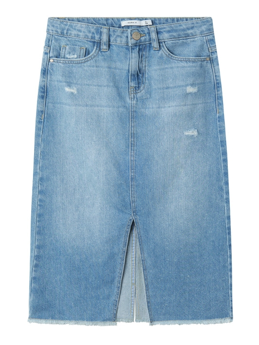 Blå lång jeans kjol med slits fram. Jeanskjol till flicka, tjej från Name it.
NKFKAT DNM LONG SKIRT 3724-BE NOOS
13237175