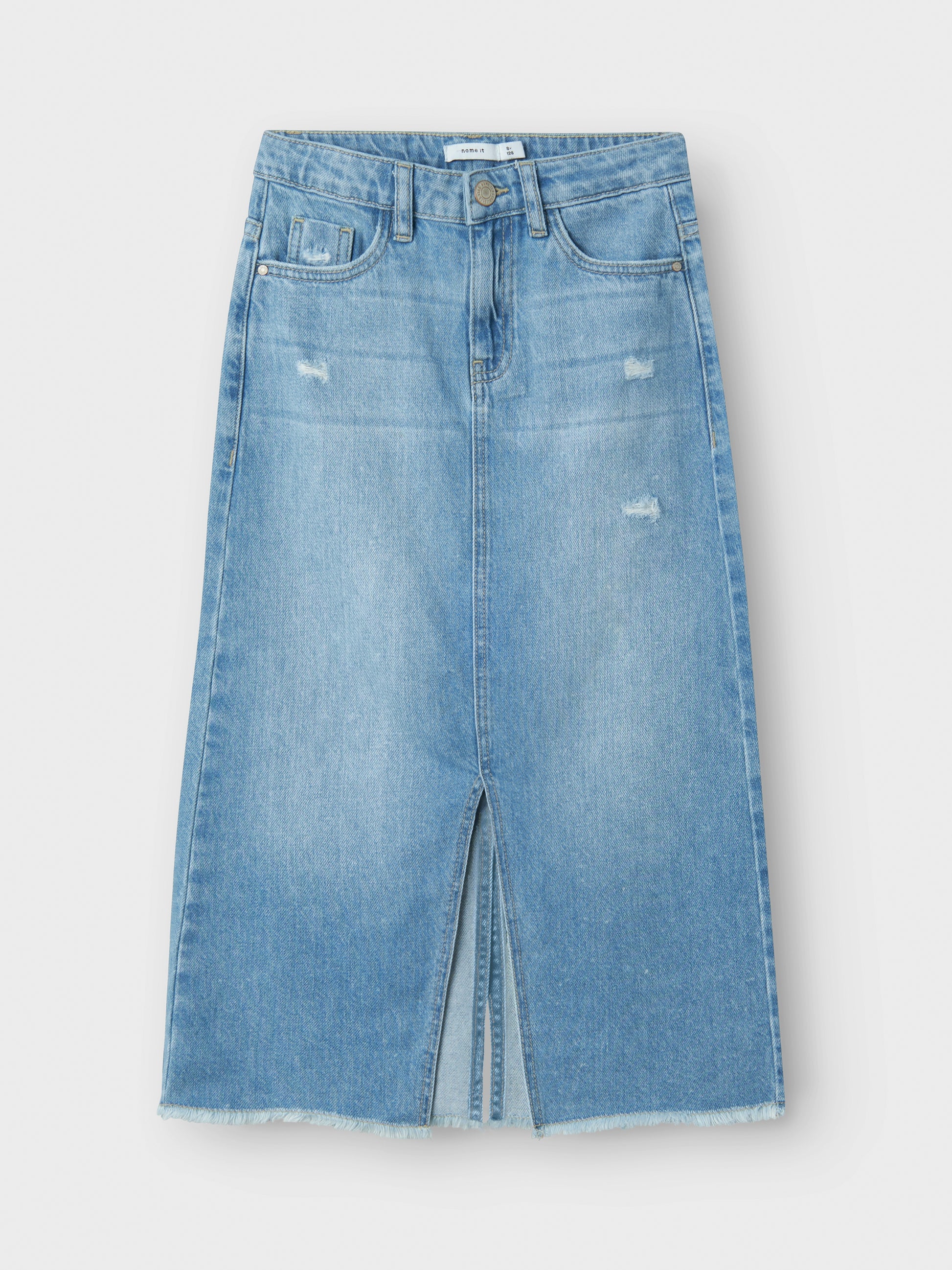 Blå lång jeans kjol med slits fram. Jeanskjol till flicka, tjej från Name it.
NKFKAT DNM LONG SKIRT 3724-BE NOOS
13237175