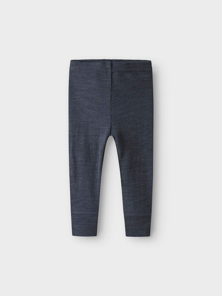 Blå merinoull leggings till baby. Bebis byxor i ull till flicka och pojke. Varm byxa, lager1 i underställ.
NBNWAX WOOL RIB LEGGING NOOS
13242039