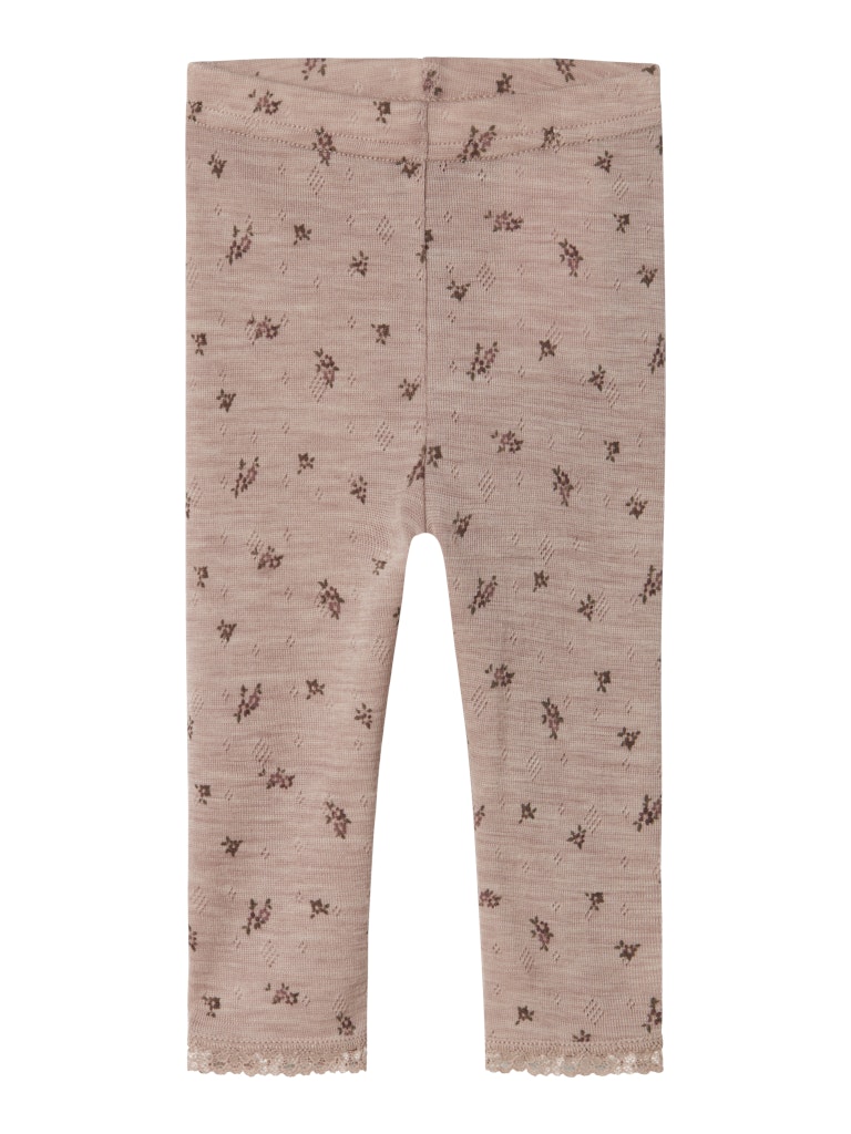 Rosa blommig merinoull legging till baby flicka. Ull underställ byxor till bebis nyfödd från Name it.
NBFWANG WOOL NEEDLE LEGGING NOOS
13228302