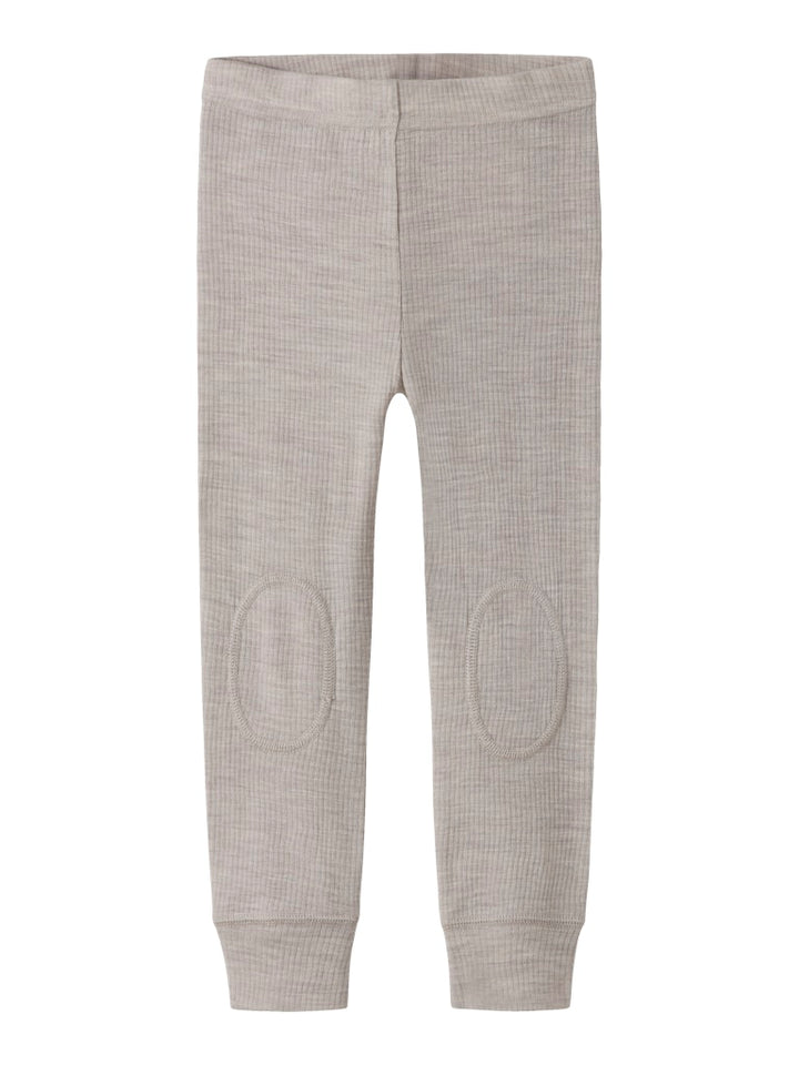 Grå merino ull leggings,  långkalsonger till flicka och pojke. Barn underställ i mjuk skön wool.
NMNWAX WOOL RIB LEGGING NOOS
13242116
