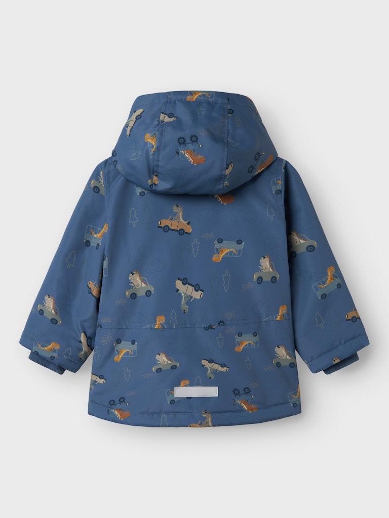 Blå jacka med bilar och dinosaurier till pojke. Barn jacka perfekt för höst och vinter.
NMMMAX PA JACKET AOP NOOS
13242821