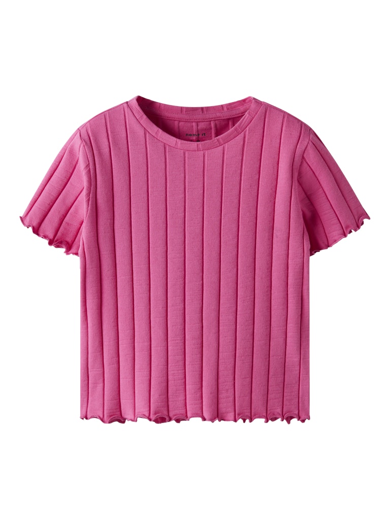Kortärmad rosa, cerise topp till tjej med bred ribb. Snygg t-shirt i ekologisk bomull från Name it.
NKFNORALINA SS CROP TOP NOOS
13231024
