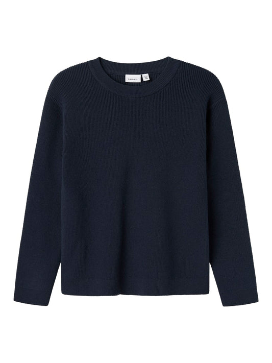 Klassiskt blå stickad o-neck tröja till pojke. Stickad pullover från Name it till kille, barn och ungdom.
NKMNESOLLE LS PULLOVER KNIT NOOS
13245038