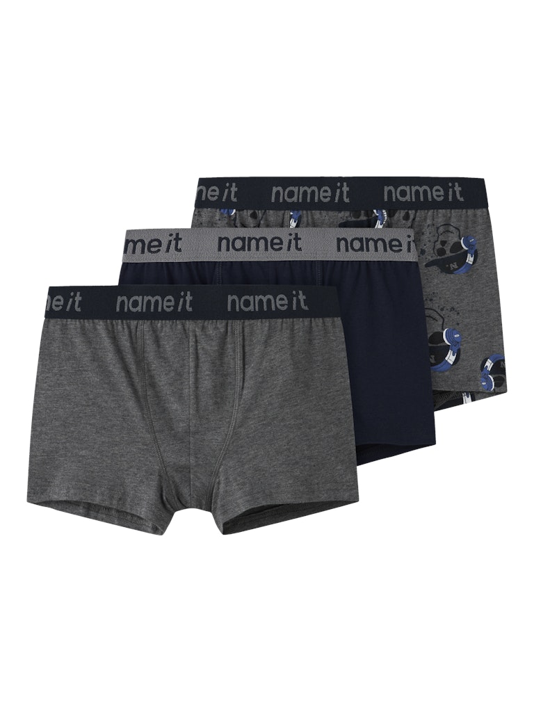 3 pack kalsonger till pojke. Boxer shorts med dödskallar till barn, ungdom kille från Name it
NKMBOXER 3P DARK GREY MEL SKULL NOOS
13248826