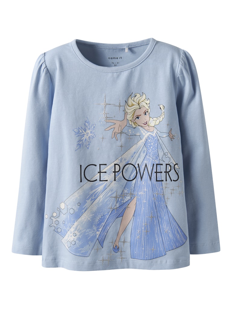 Ljusblå Frost tröja med motiv av Elsa från filmen Frozen. Söt tröja till flicka, från Nameit.
NMFOSMA FROZEN LS TOP BOX LNOOS WDI
13249735