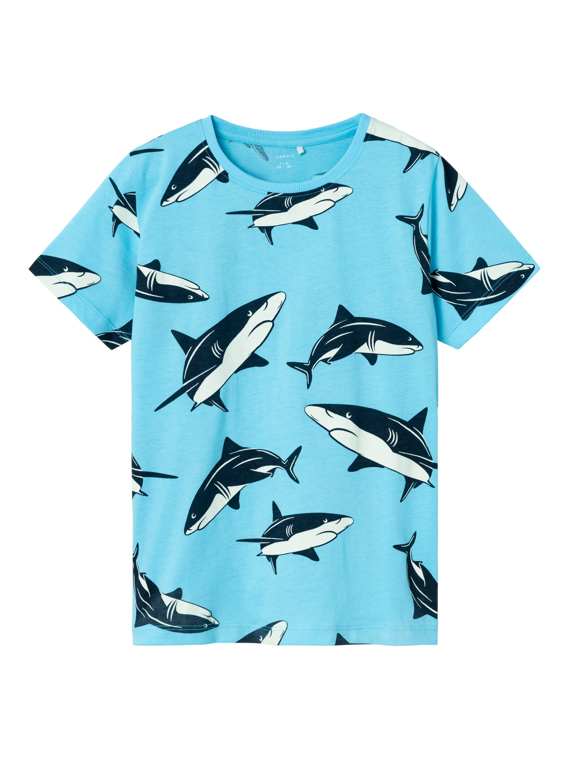 Ljusblå Hajar T-shirt för killar