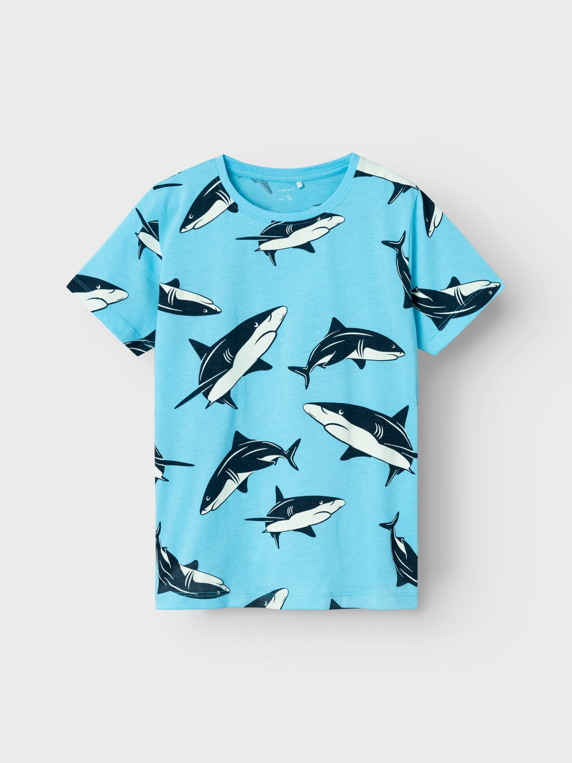 Ljusblå Hajar T-shirt för killar