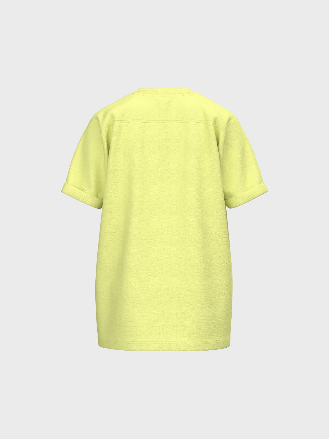 Enfärgad gul t-shirt med bröstficka till killar