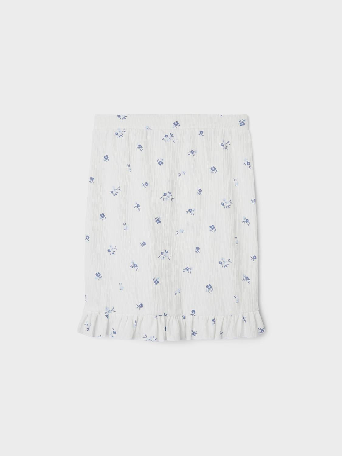 Volang kjol med små blommor