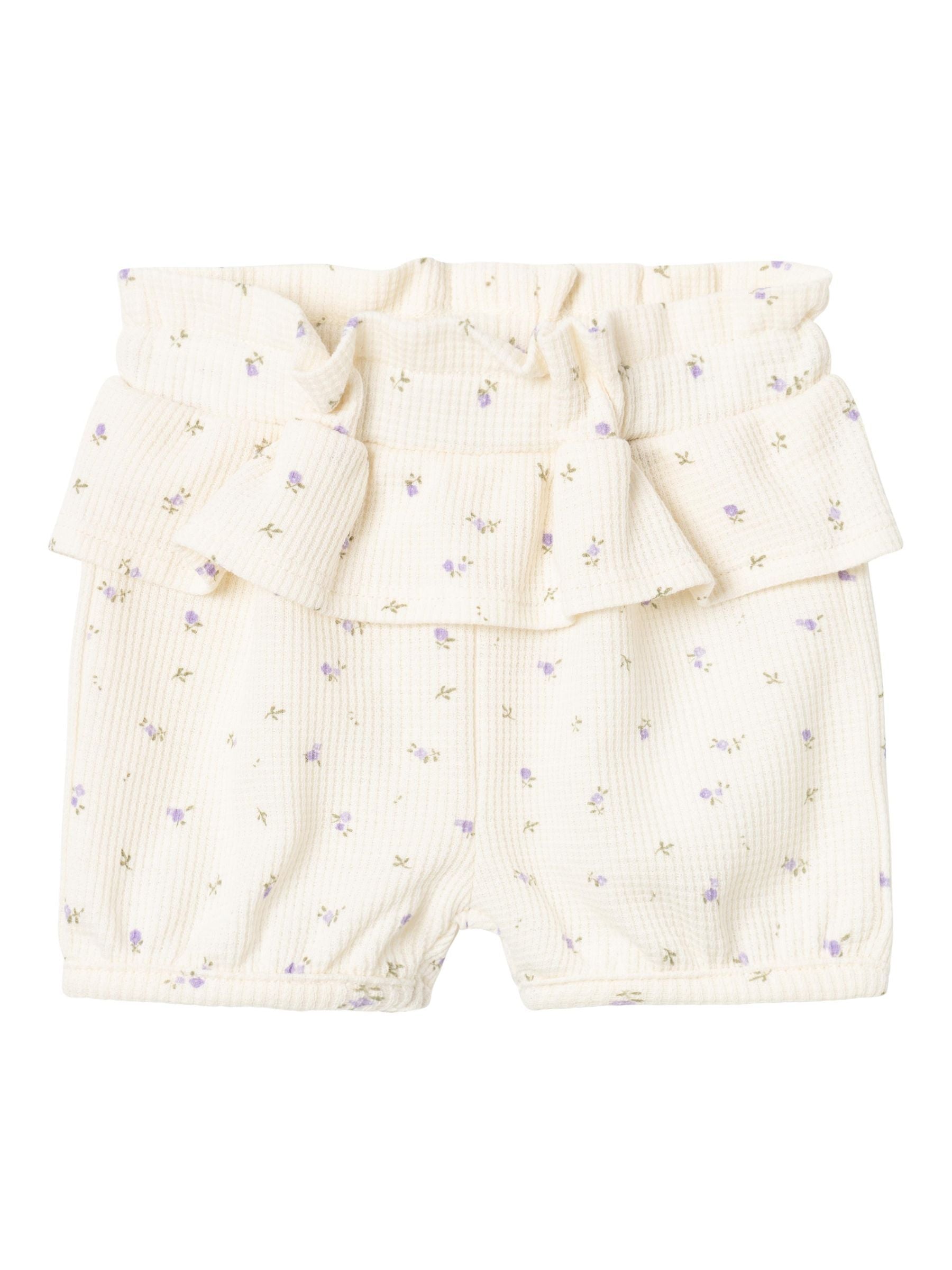 Söta baby shorts med små blommor