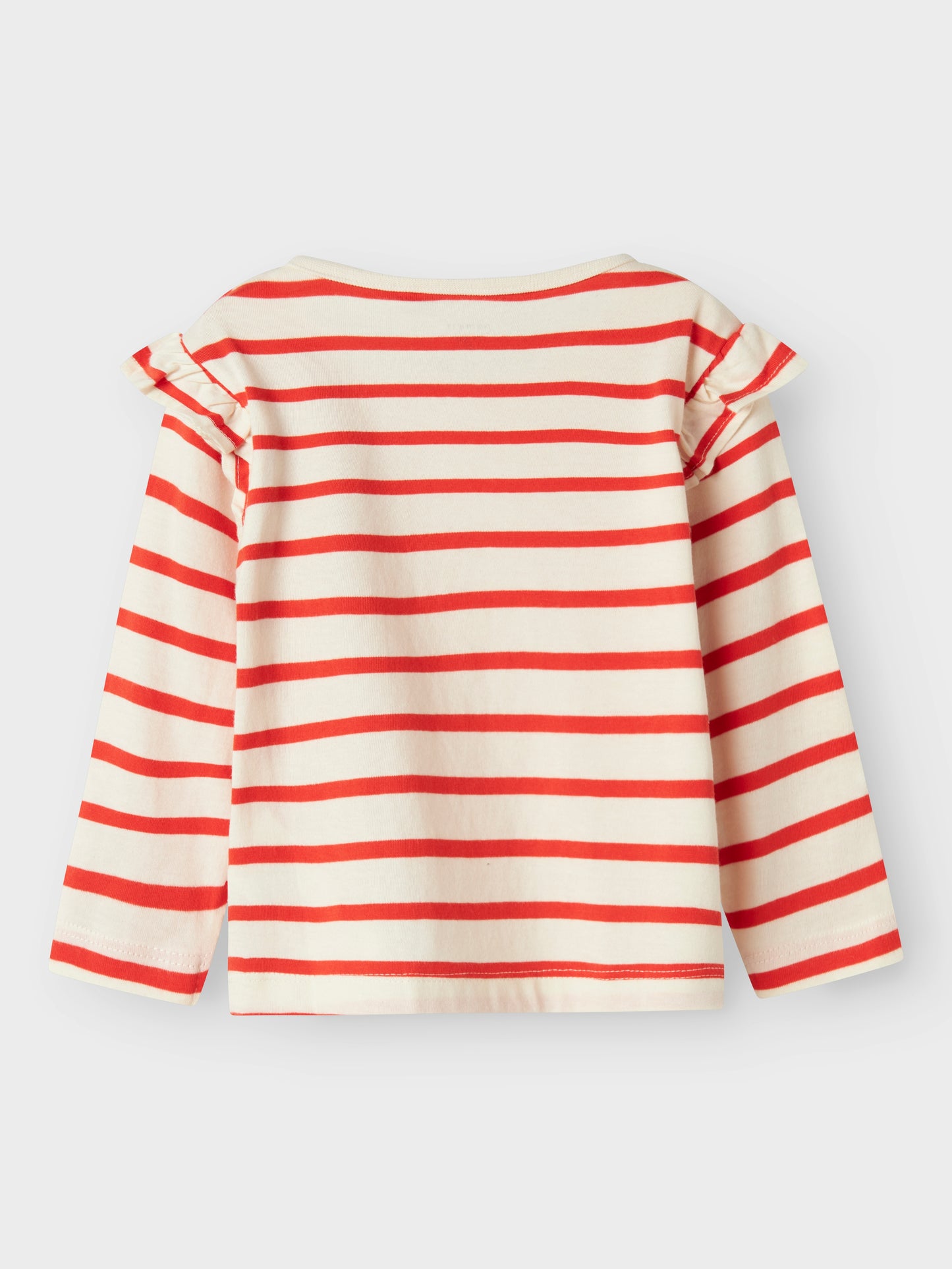 Röd och vit randig tröja med hjärta till liten flicka, tjej. Långärmad t-shirt med volang på ärm.
NMFTOVELINA LS NREG TOP PB
13237897
