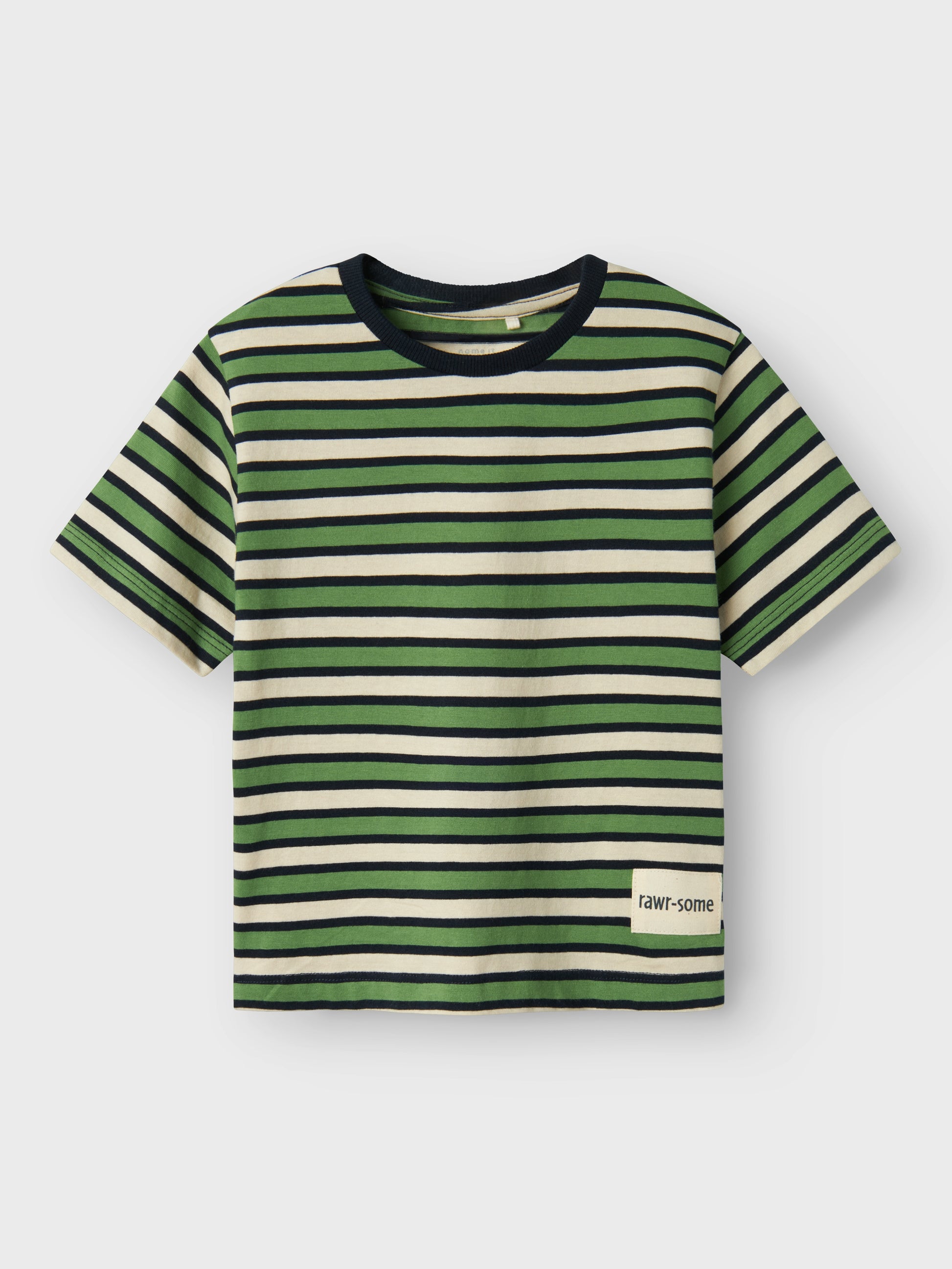 Grön och vit randig kortärmad t-shirt till pojke. Klassisk tröja till liten kille.
NMMBELANDO SS NREG TOP PB
13238138