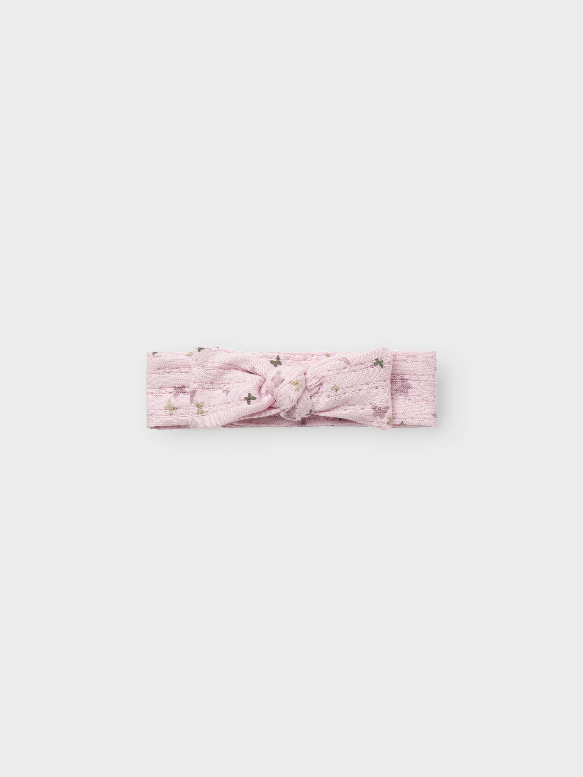 Rosa baby hårband till flicka. Hårband med stor rosett och färgglada fjärilar i ekologisk bomull.
NBFBILIA HEADBAND BOX
13237793