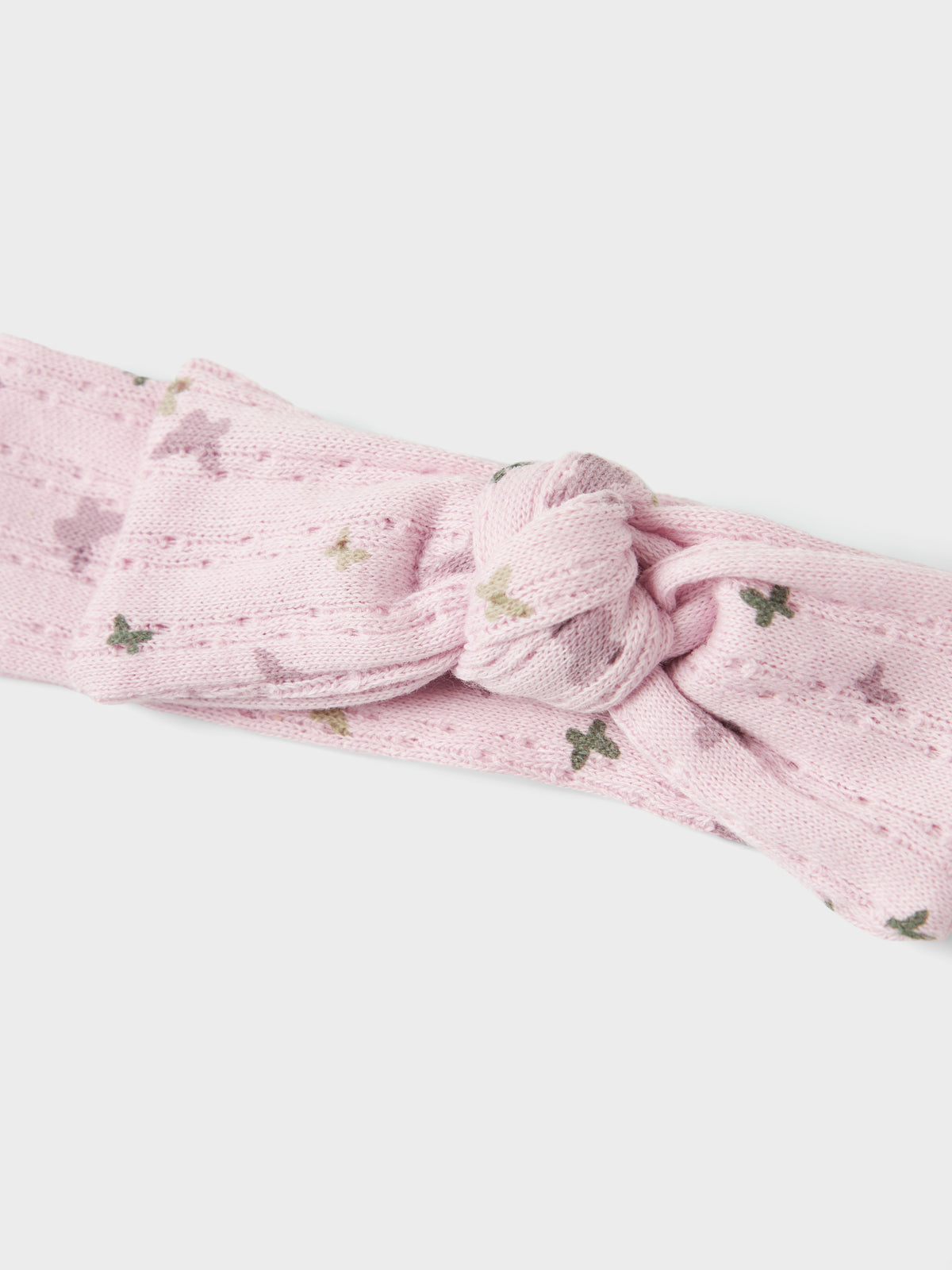 Rosa baby hårband till flicka. Hårband med stor rosett och färgglada fjärilar i ekologisk bomull.
NBFBILIA HEADBAND BOX
13237793