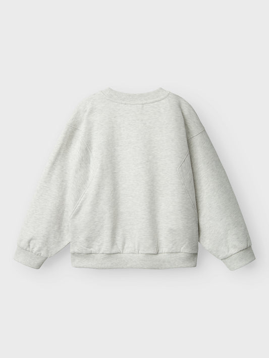 Ljus grå sweat tröja till tjej. Långärmad tröja till flicka i ekologisk bomull. Ekologiska barnkläder från Name it.
NKFBOIDA LS RLX SWEAT BRU
13240091