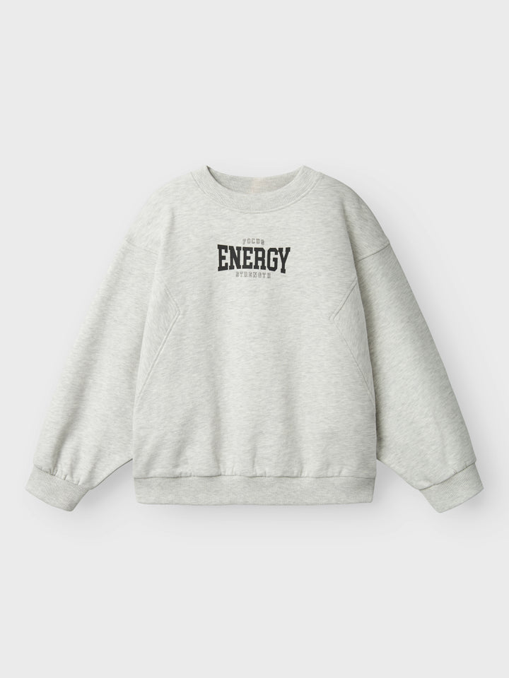 Ljus grå sweat tröja till tjej. Långärmad tröja till flicka i ekologisk bomull. Ekologiska barnkläder från Name it.
NKFBOIDA LS RLX SWEAT BRU
13240091
