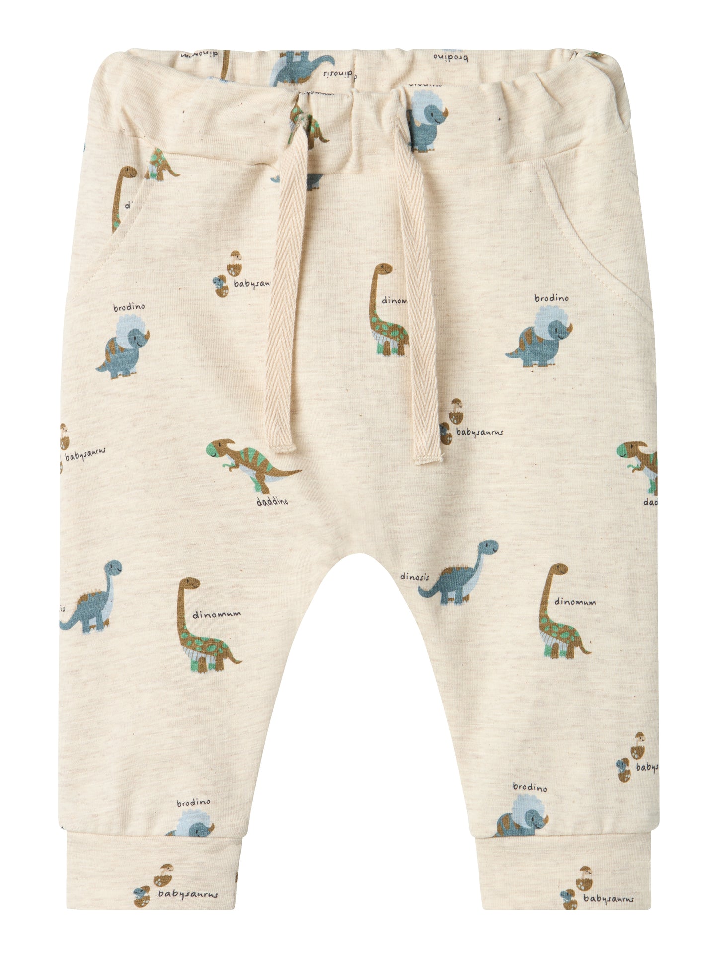 Beige baby byxa med mönster av små dino, dinosaurier. Byxor till bebis pojke, ekologiska babykläder från Name it.
NBMDINOS PANT
13240893