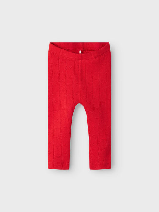 Röd ribbad baby byxa till bebis flicka. Leggings till nyfödd tjej, ekologiska babykläder från Name it.
NBFDAGNES LEGGING
13241095