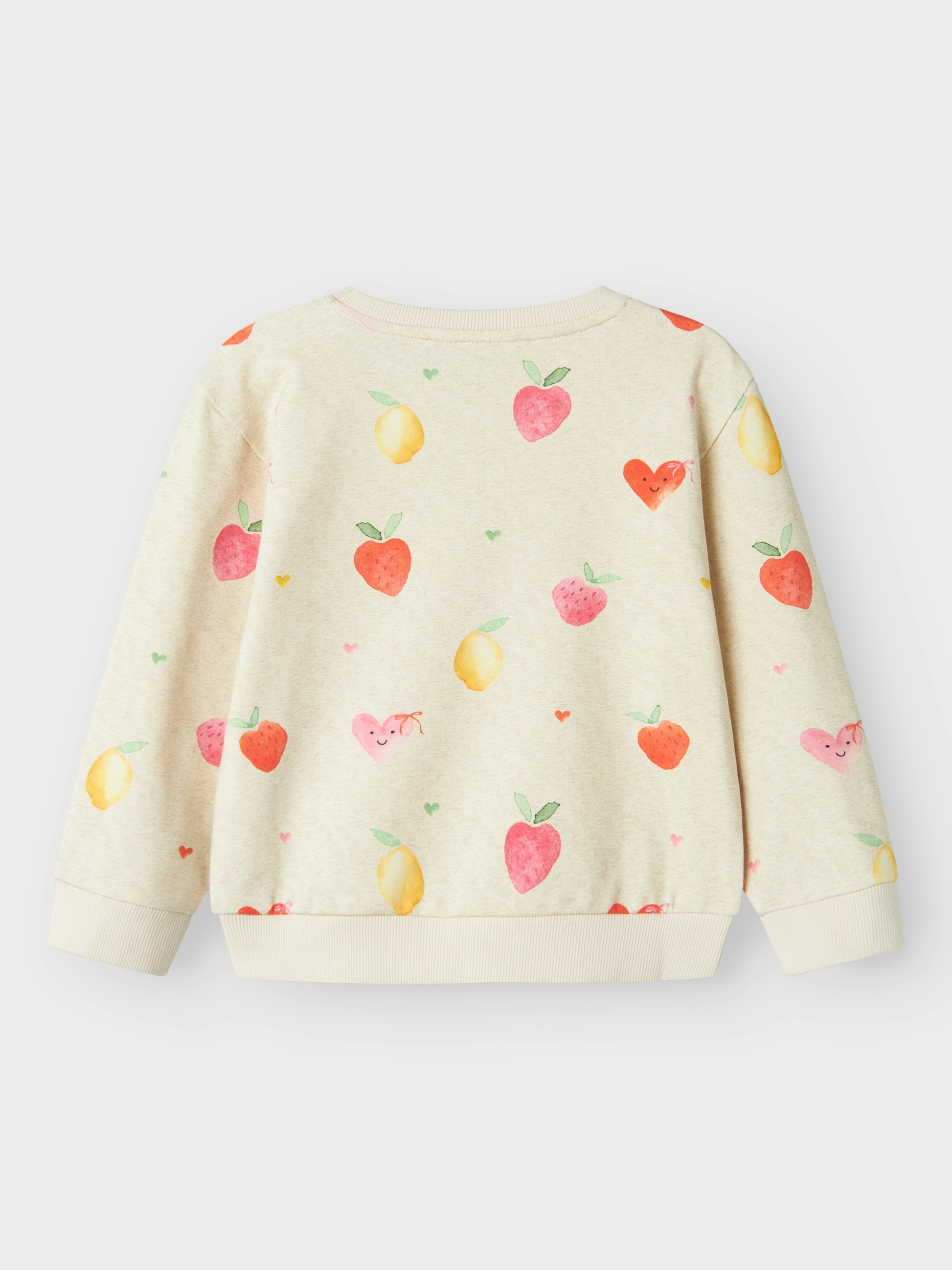 Söt beige sweatshirt tröja till flicka i ekologisk återvunnen bomull. Långärmad jordgubbar och citron tröja i regular passform från Name it.
NMFFOLINA NREG LS SWEAT UNB
13241056