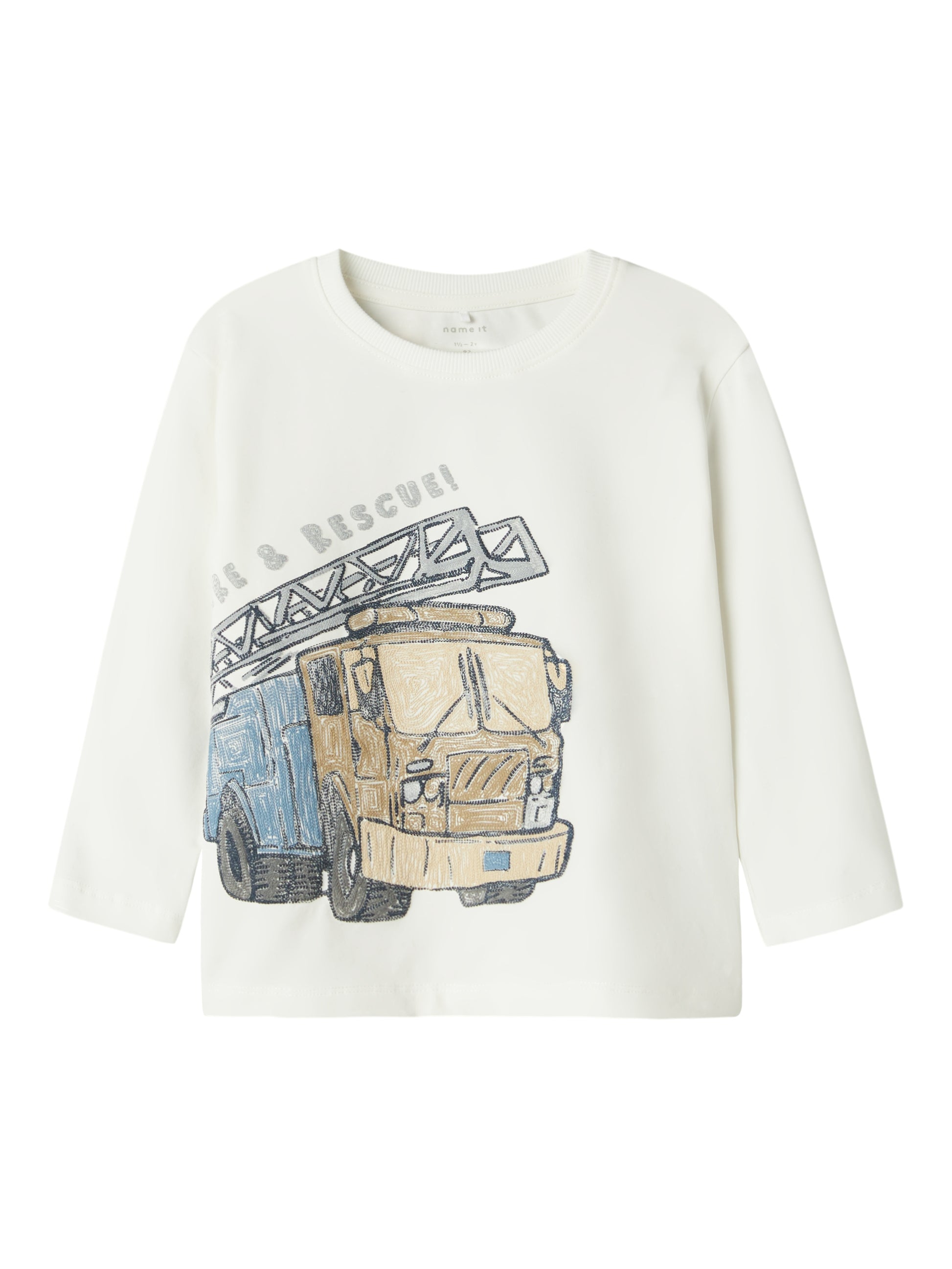 Vit långärmad tröja med brandbil. T-shirt till pojke, liten kille. Ekologiska barnkläder från Name it.
NMMDUSTY NREG LS TOP BOX
13241052