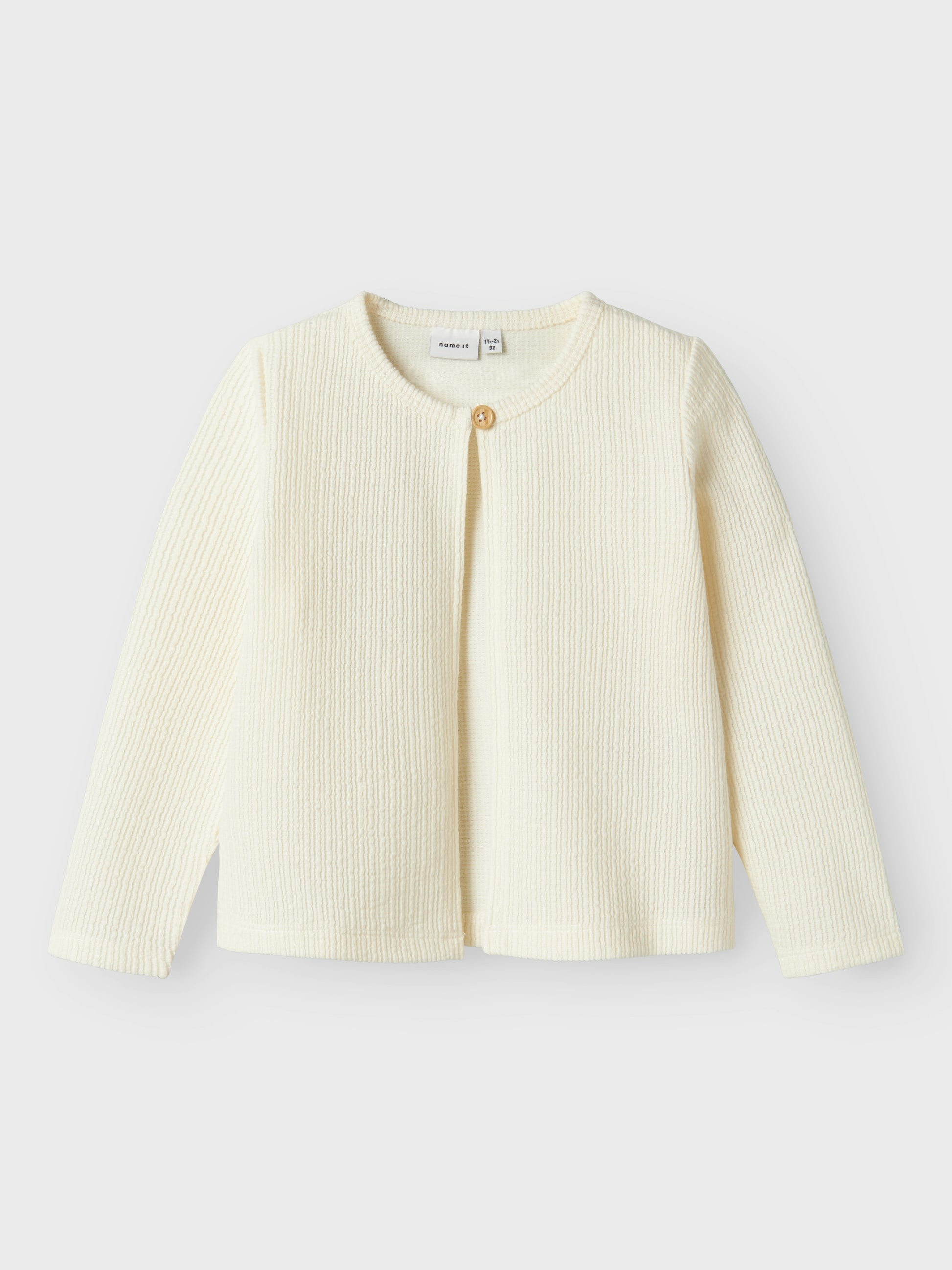 Vit kofta med en knapp till flicka. Ekologiska barnkläder från Name it, Vit cardigan 
NMFFRIJO LS SHORT CARD
13241178