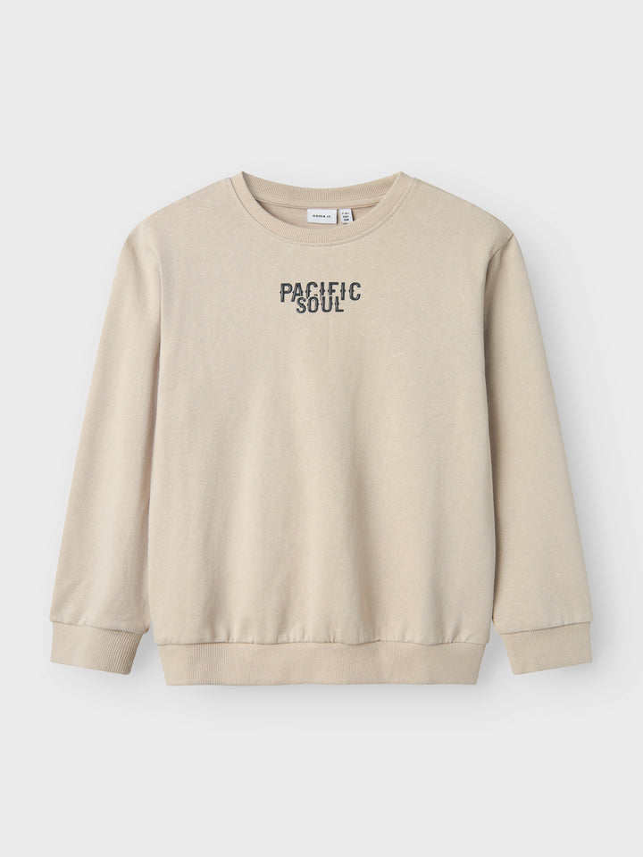 Beige crewn neck tröja med stort snyggt backprint tryck på ryggen. Sweatshirt till kille, pojke från Name it.
NKMFYLIMMO LS NREG SWEAT UNB
13241618