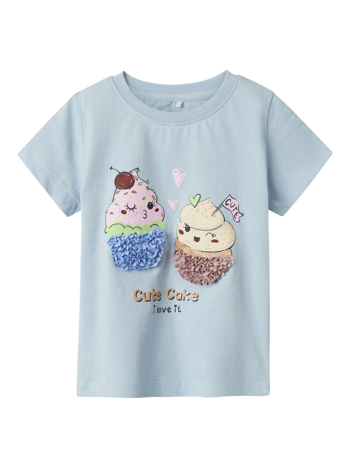 Kortärmad T-shirt till flicka. Blå topp med glitter och paljetter, Cupcakes. Ekologiska barnkläder från Name it.
NMFBETHANY SS TOP BOX
13237842