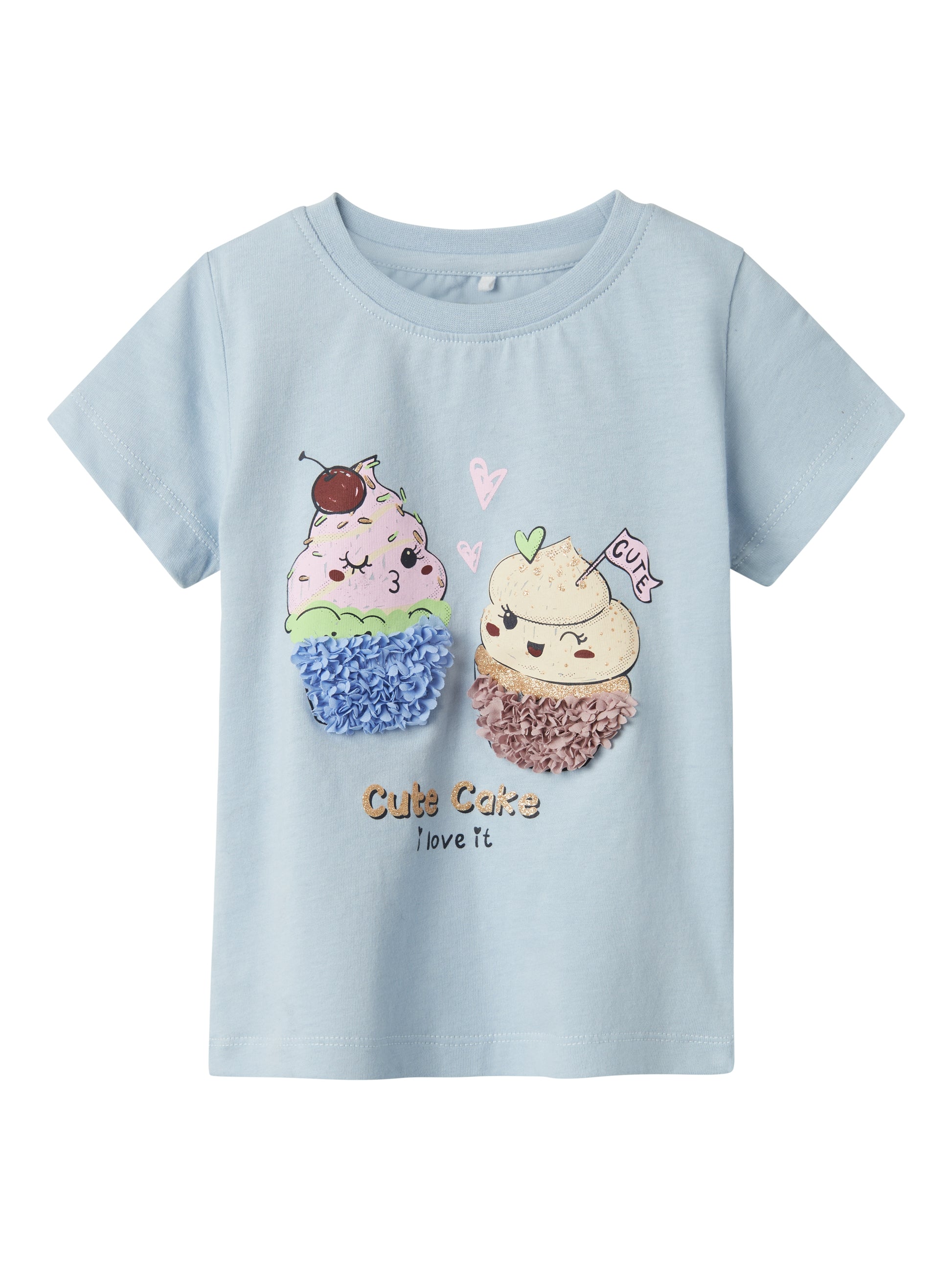 Kortärmad T-shirt till flicka. Blå topp med glitter och paljetter, Cupcakes. Ekologiska barnkläder från Name it.
NMFBETHANY SS TOP BOX
13237842