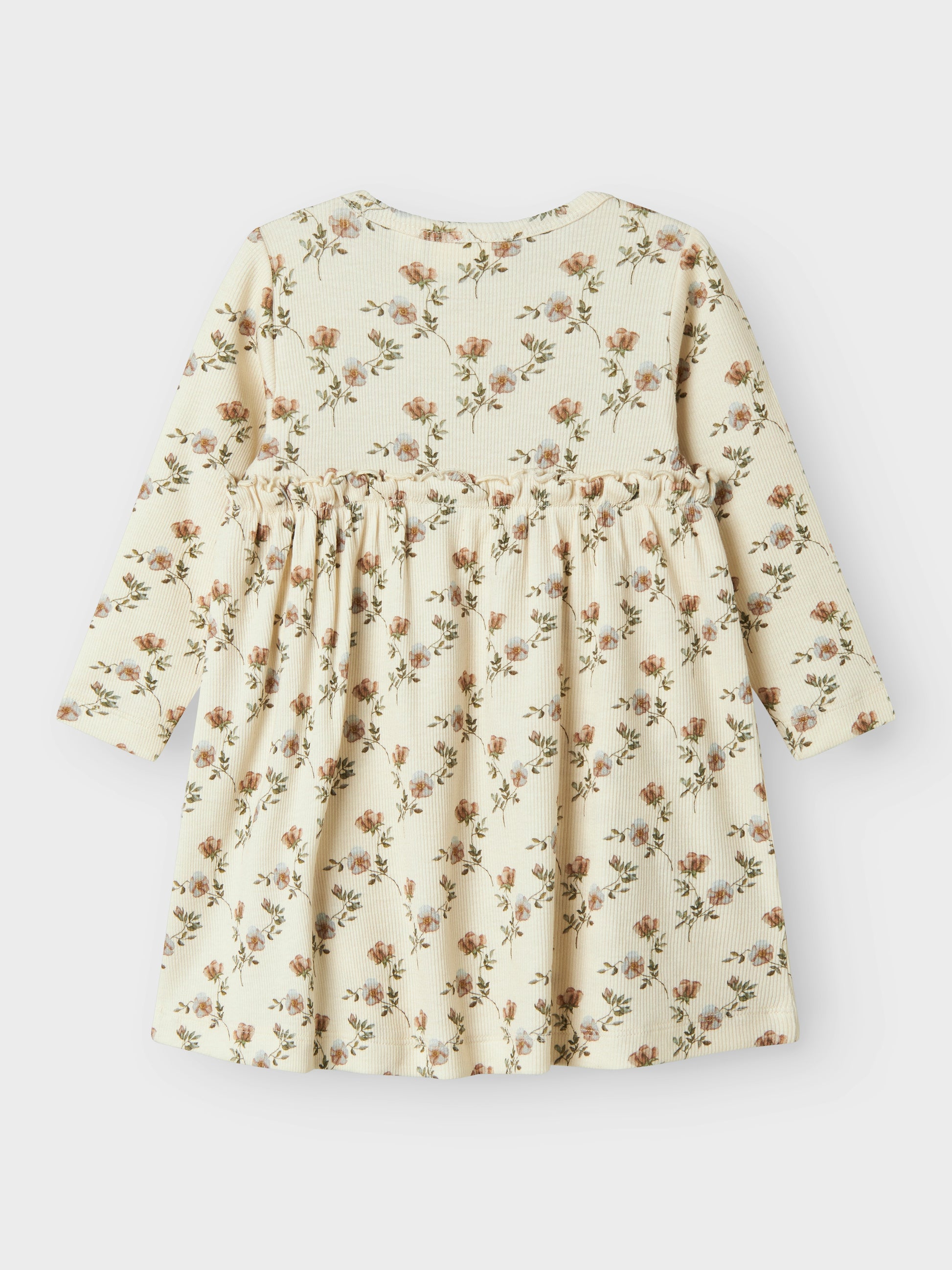 Ribbad baby klänning med blommor till liten flicka. Bebis klänning från Lil' Atelier som gör ekologiska babykläder. Fin natur vit klänning i ribbad kvalitet.
NBFGAVO ENS LS BODY DRESS LIL
13238242