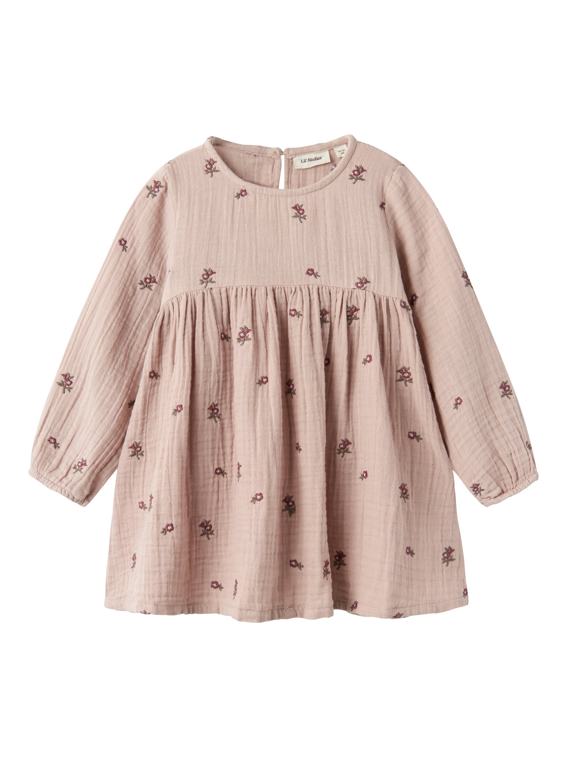 Rosa blommig långärmad klänning i ekologisk bomull till flicka.
NMFTAMINA LS LOOSE DRESS LIL
13238288