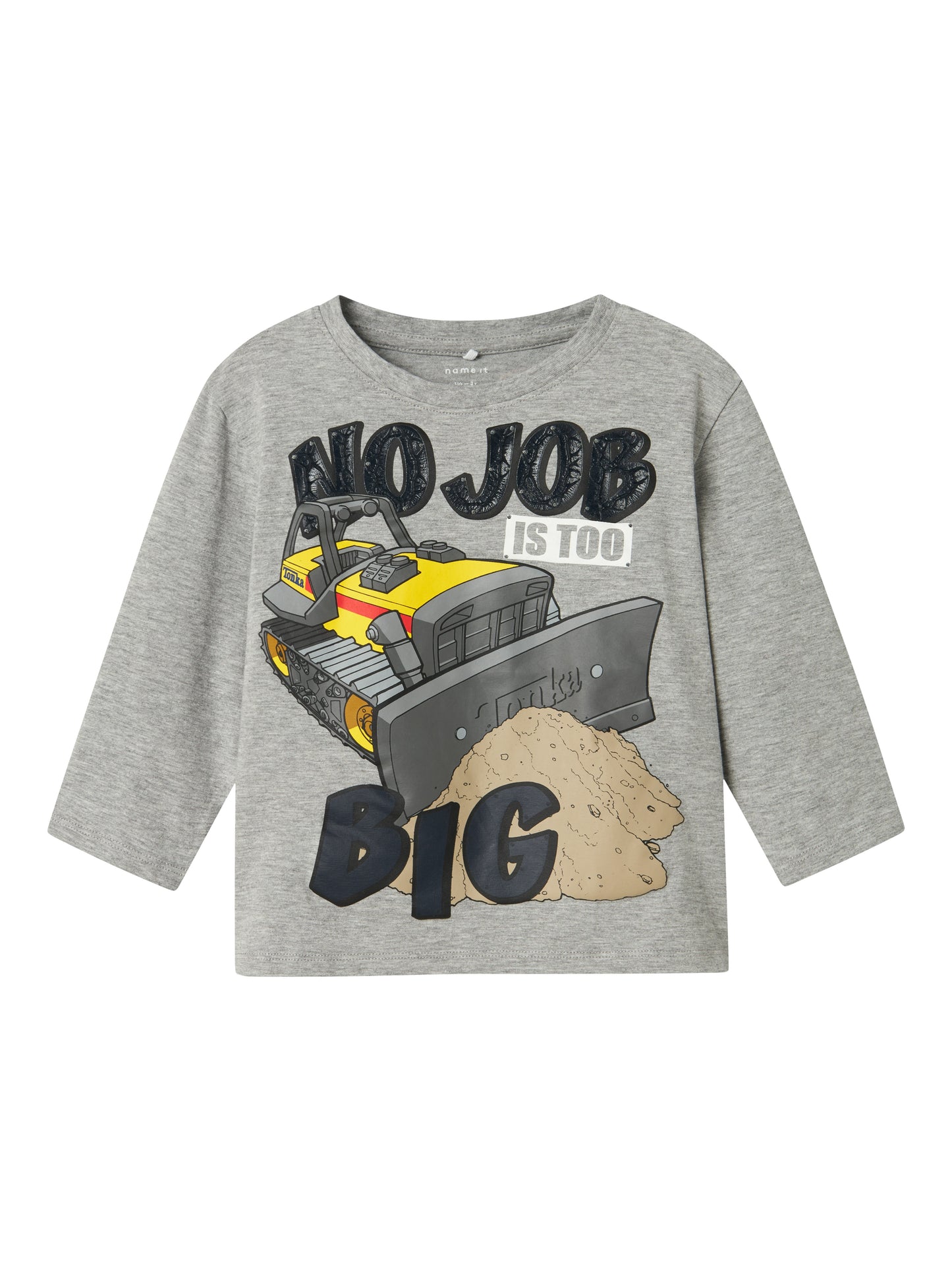 Grå långärmad tröja till pojke, kille från Name it. Traktor topp med grävare Tonka på.
NMMJEREMY TONKA LS NREG TOP CPLG
13238401
