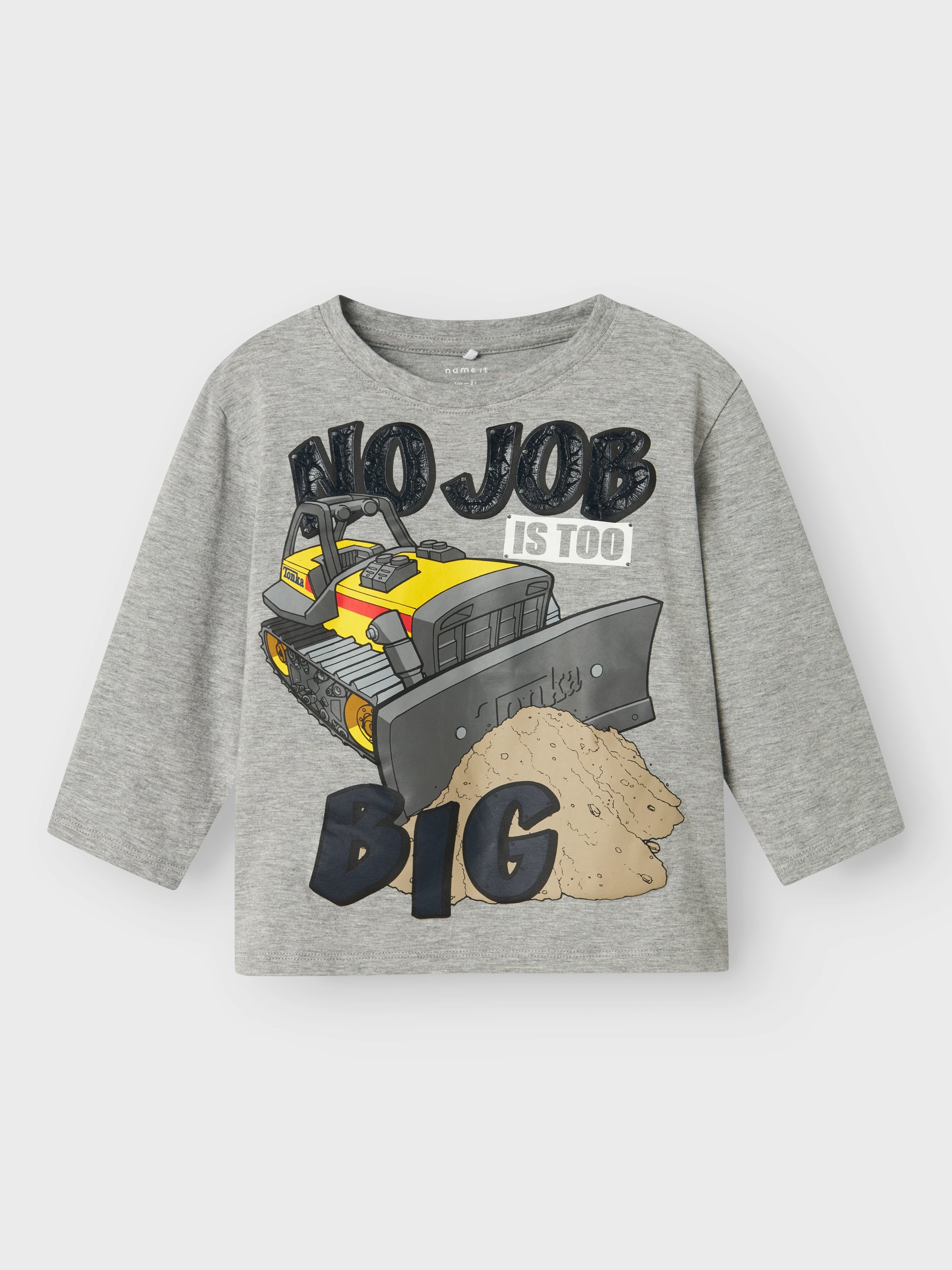 Grå långärmad tröja till pojke, kille från Name it. Traktor topp med grävare Tonka på.
NMMJEREMY TONKA LS NREG TOP CPLG
13238401