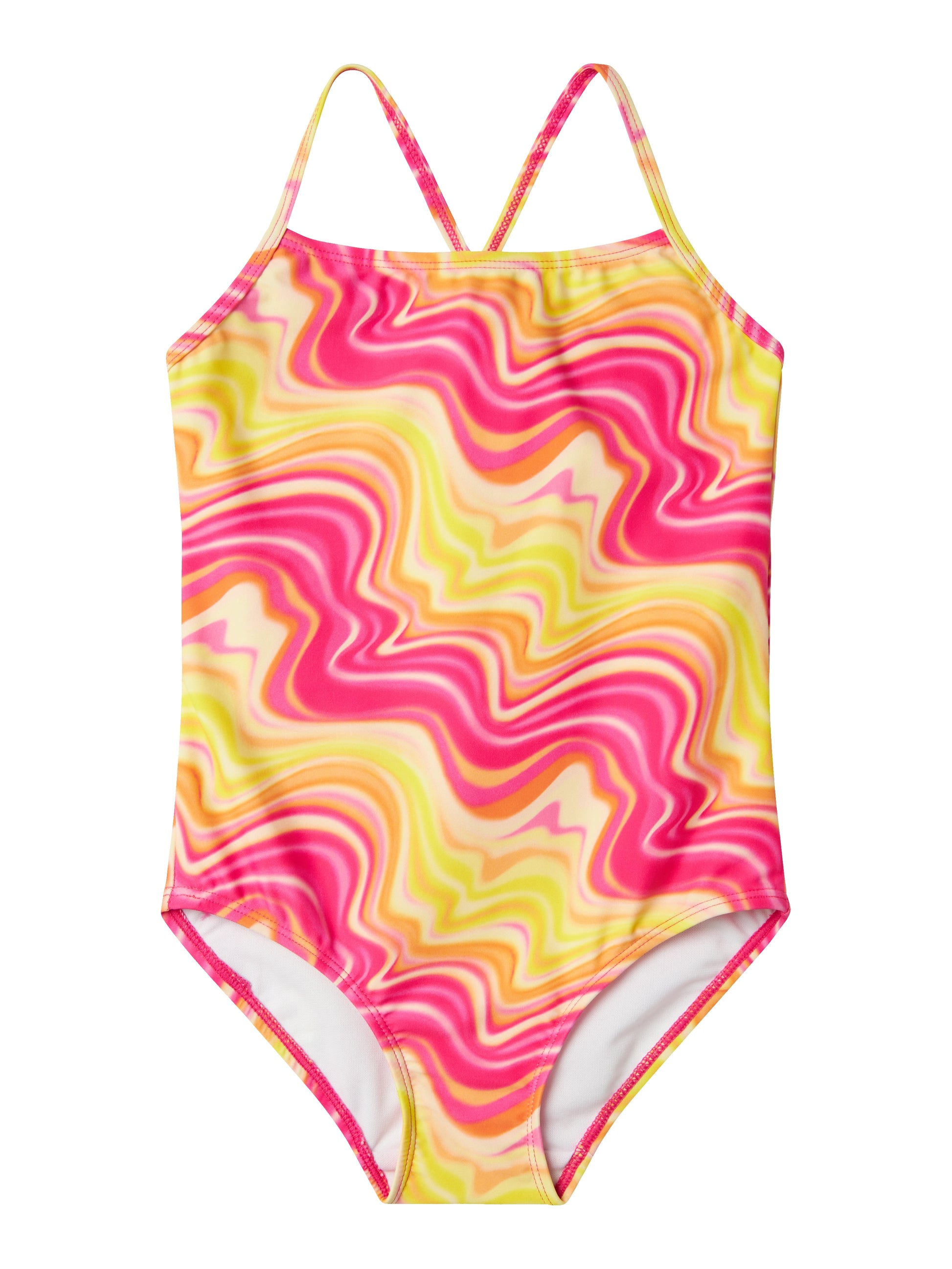 Uppdatera sommar garderoben till din flicka, tjej med en ny färgglad vågor mönstrad baddräkt i rosa och gul. Korsade axelband i ryggen, färgglad baddräkt till barn och ungdom.
NKFZELIA SWIMSUIT
13226731