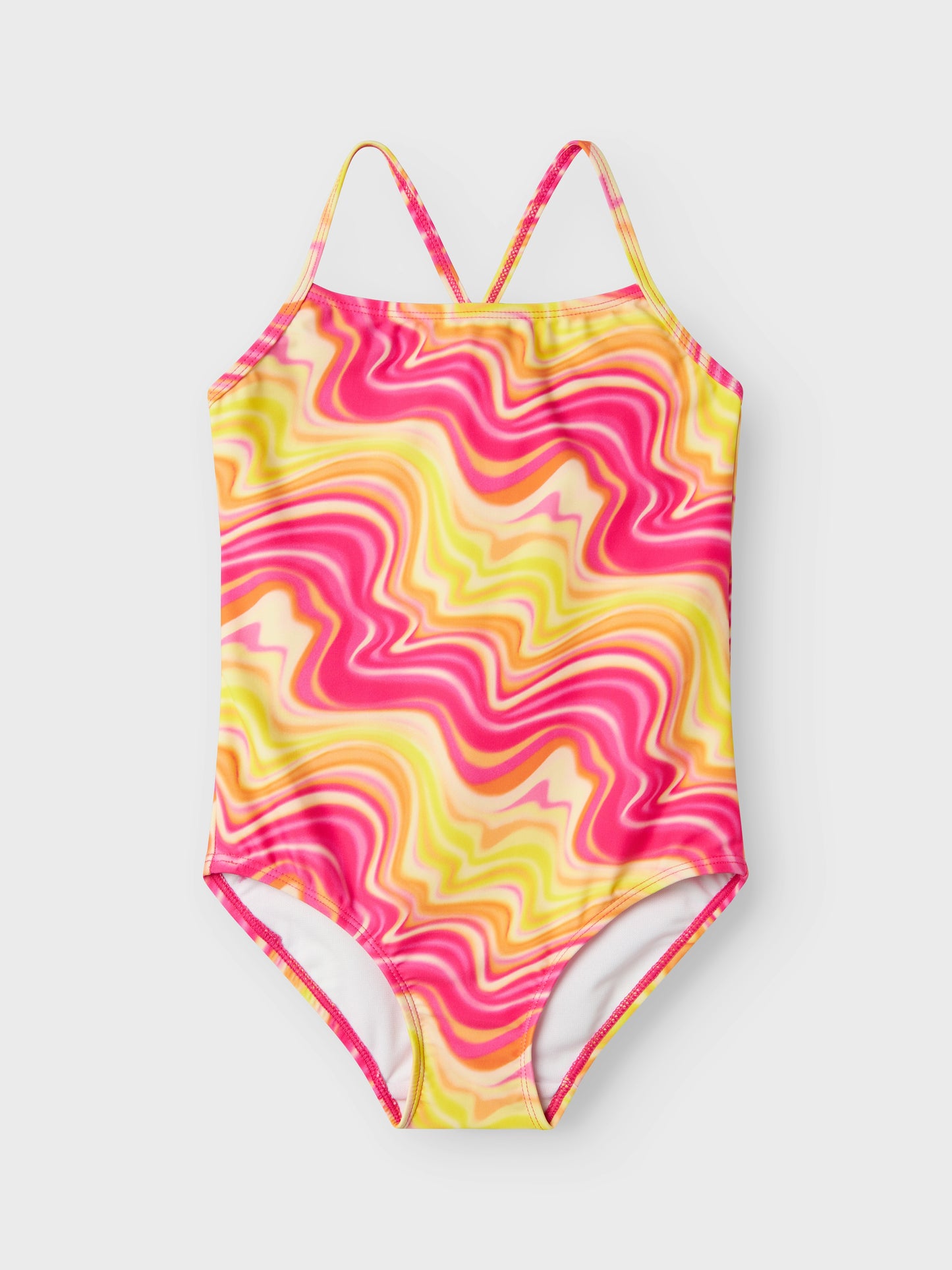Uppdatera sommar garderoben till din flicka, tjej med en ny färgglad vågor mönstrad baddräkt i rosa och gul. Korsade axelband i ryggen, färgglad baddräkt till barn och ungdom.
NKFZELIA SWIMSUIT
13226731