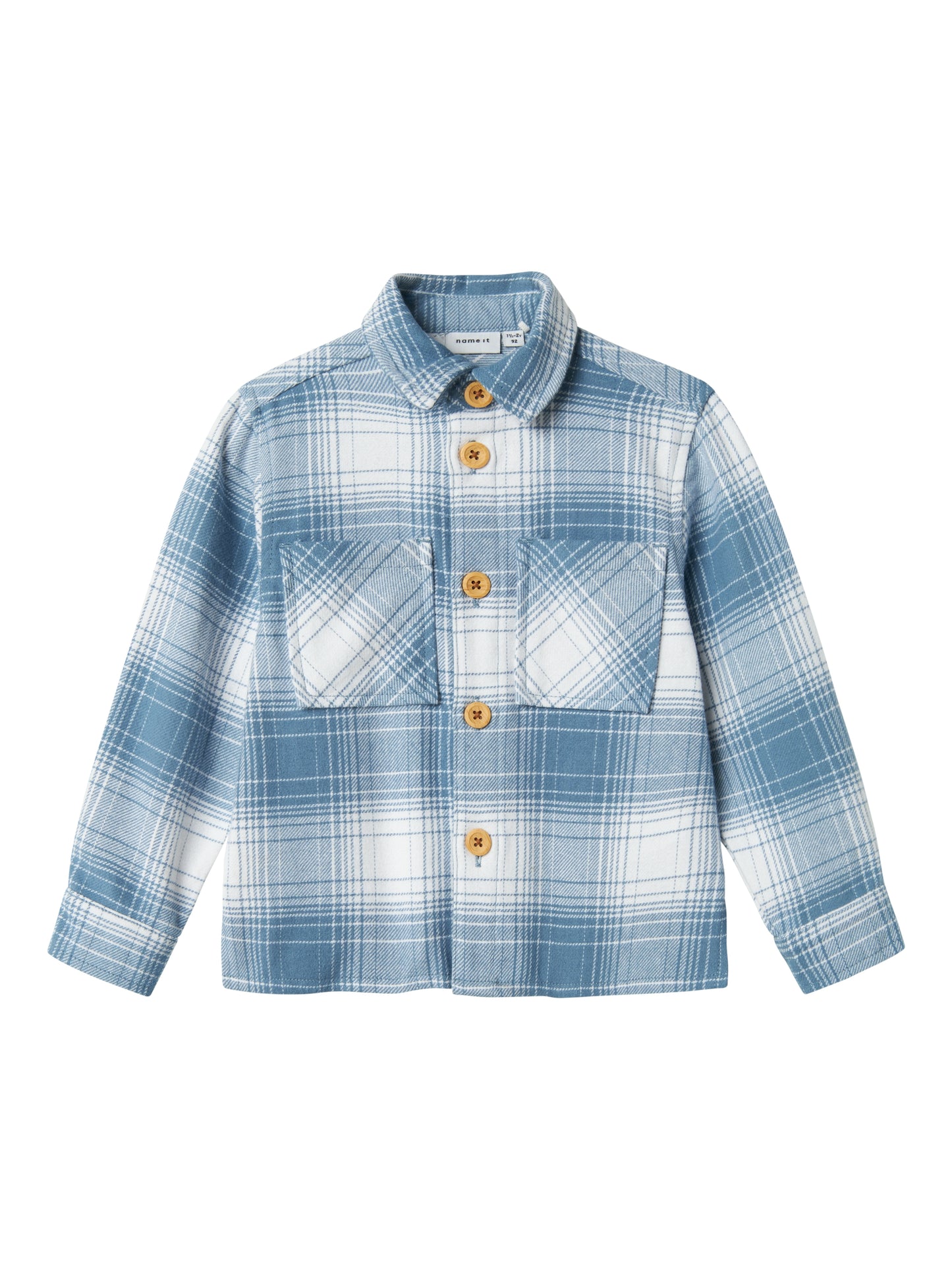 Ljusblå vit rutig flanell skjorta till pojke. Ekologiska barnkläder från Namt it.
NMMDISIMON LS OS SHIRT
13240219
