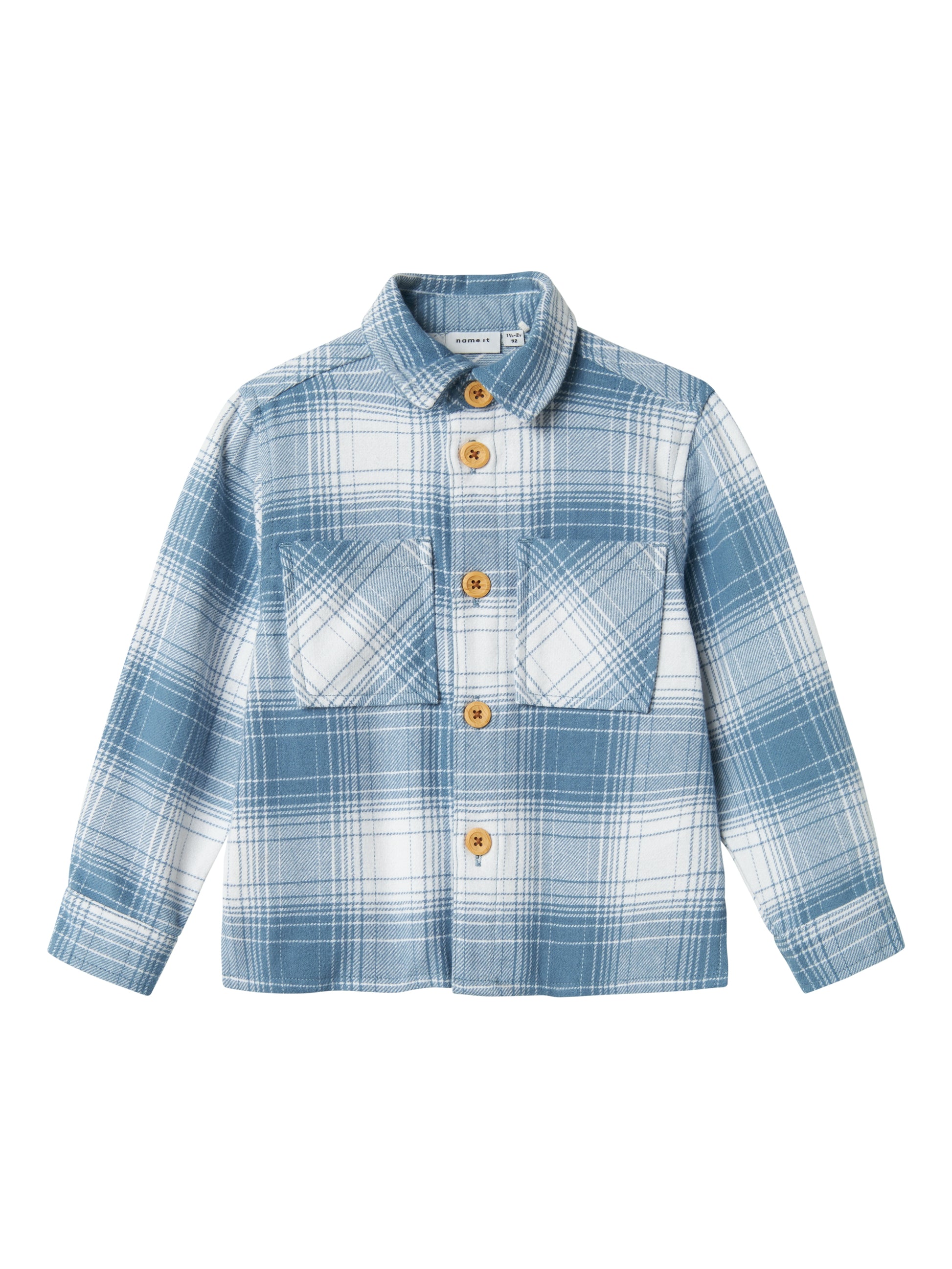Ljusblå vit rutig flanell skjorta till pojke. Ekologiska barnkläder från Namt it.
NMMDISIMON LS OS SHIRT
13240219