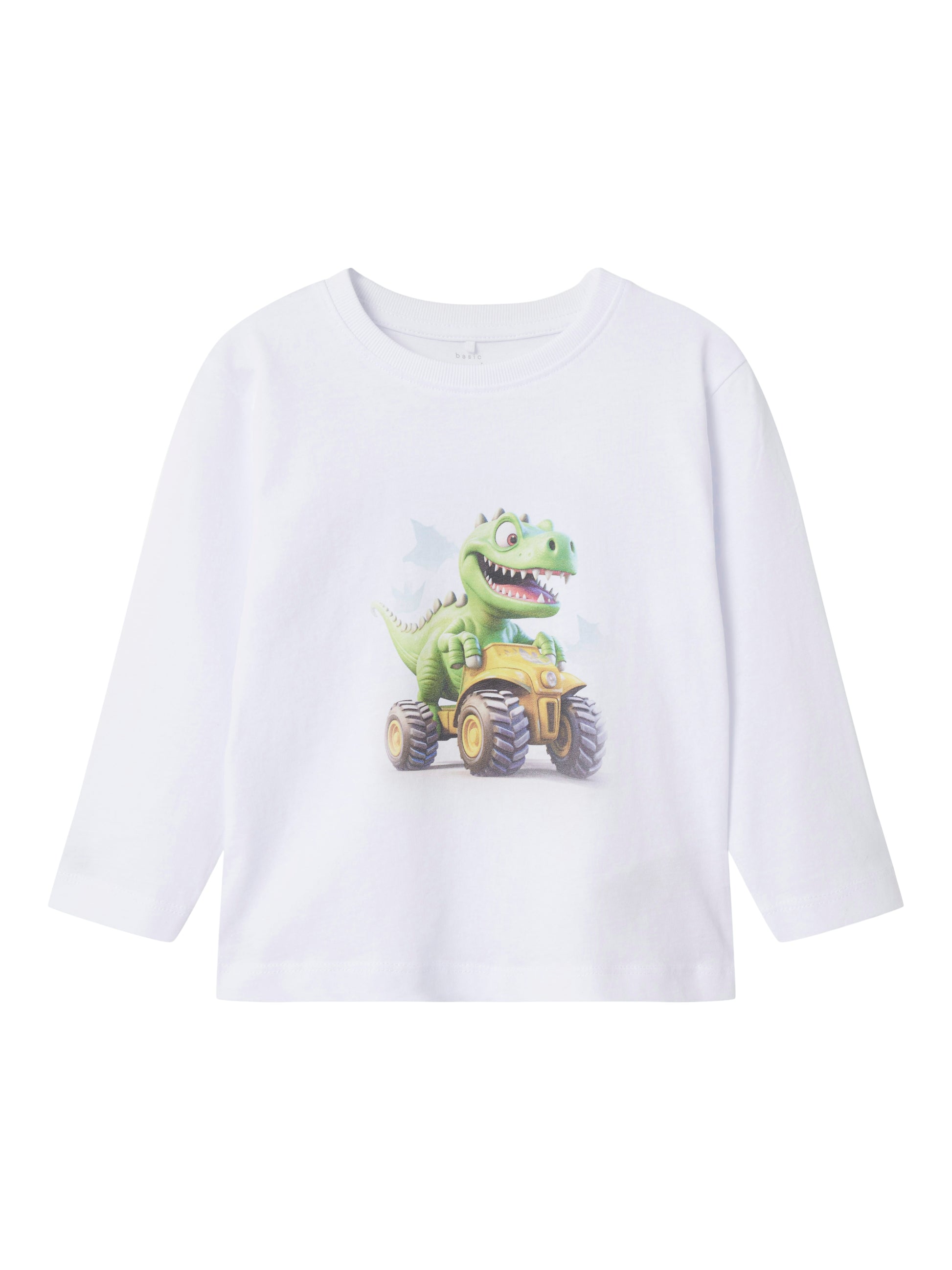 Långärmad vit tröja med dino som kör fyrhjuling. Dinosaurie t-shirt till pojke, kille.
NMMVOTO LS NREG TOP
13238400