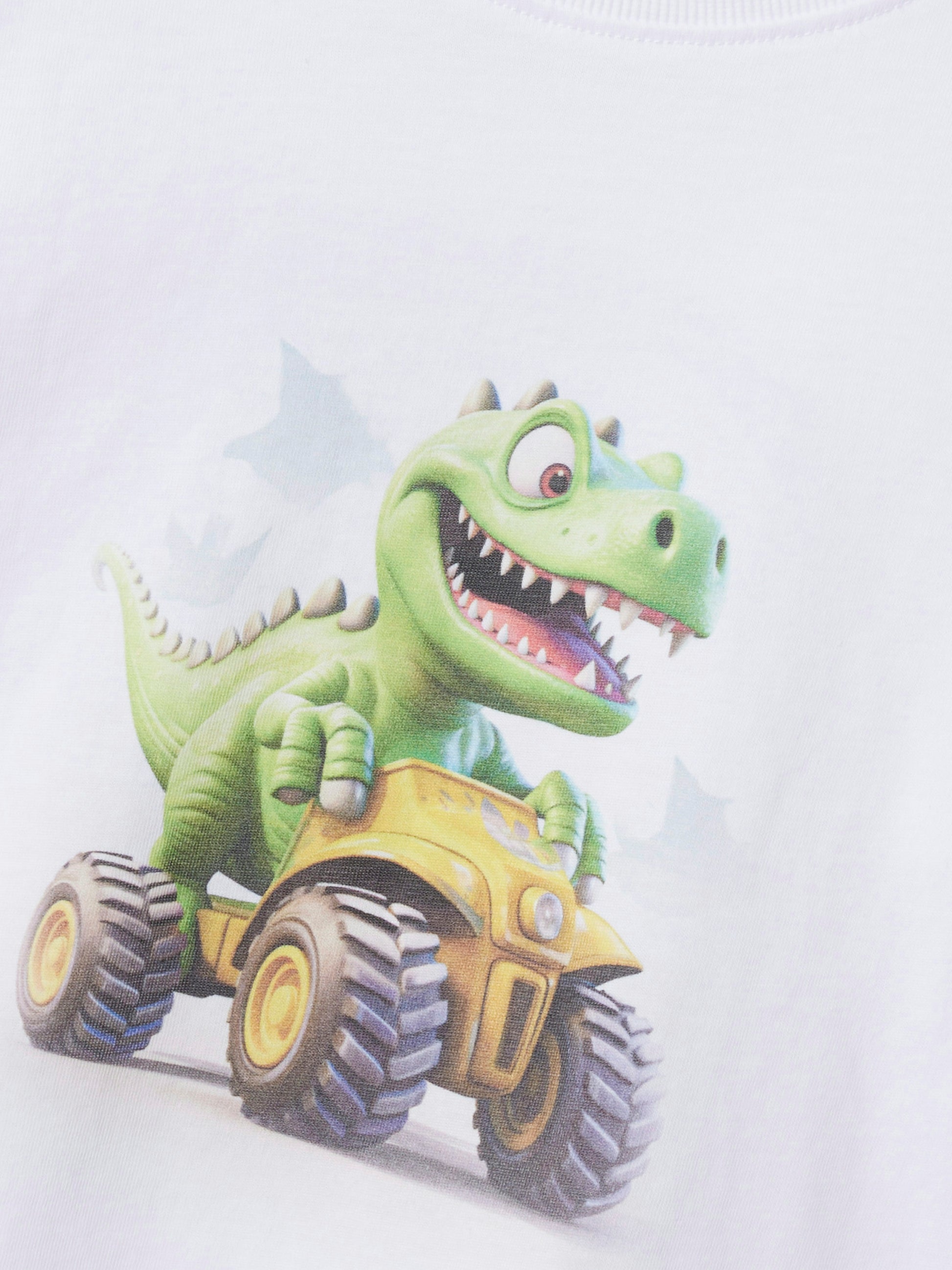 Långärmad vit tröja med dino som kör fyrhjuling. Dinosaurie t-shirt till pojke, kille.
NMMVOTO LS NREG TOP
13238400