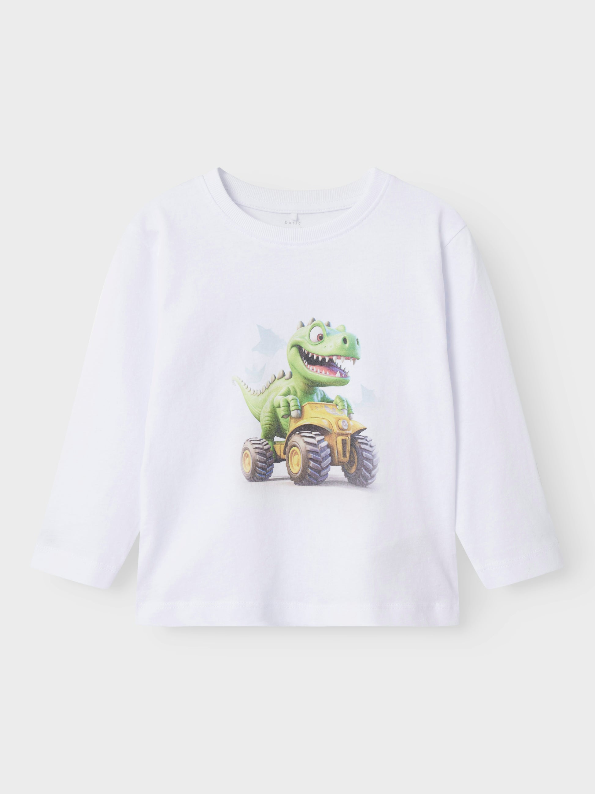 Långärmad vit tröja med dino som kör fyrhjuling. Dinosaurie t-shirt till pojke, kille.
NMMVOTO LS NREG TOP
13238400