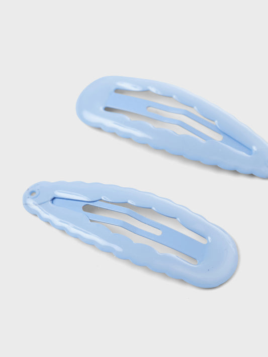 Blå hårspännen till flicka, tjej. Barn hårspänne en söt enfärgad accessoar till ungdom.
13228604 
NKFKARLA 2P HAIRCLIP