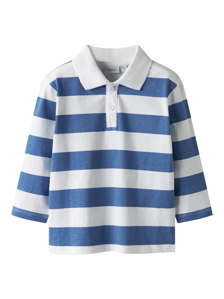 Blå och vit randig långärmad piké tröja till pojke. Klassisk Pike tröja med vit krage från Name it.
NMMBENNI LS NREG POLO PB
13251002